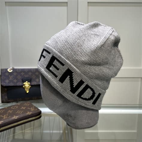 grey fendi beanie|fendi monster beanie.